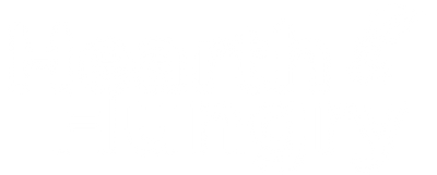 Inverse Logo of 'Hearth & Hungry' with a leaf symbol on a black background