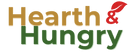 Logo of Hearth & Hungry with a leaf symbol cropped